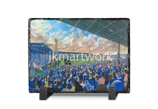 Ninian Park Stadium Fine Art Slate Presentation - Cardiff City FC Ninian Park Stadium Fine Art Slate Presentation - Cardiff City FC